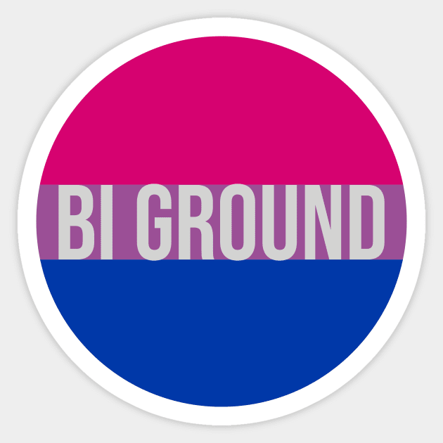 Bi Ground - Bisexual Pride Flag Sticker by ursoleite